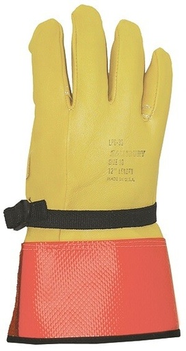 [LP3S-12] Salisbury 12 Leather Rubber Glove Protectors LP3S Size 12 Only