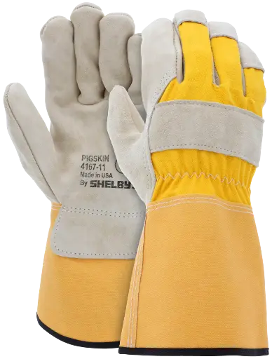 4167 - Buttermilk Pigskin High 4.25" Cuff Leather Gloves