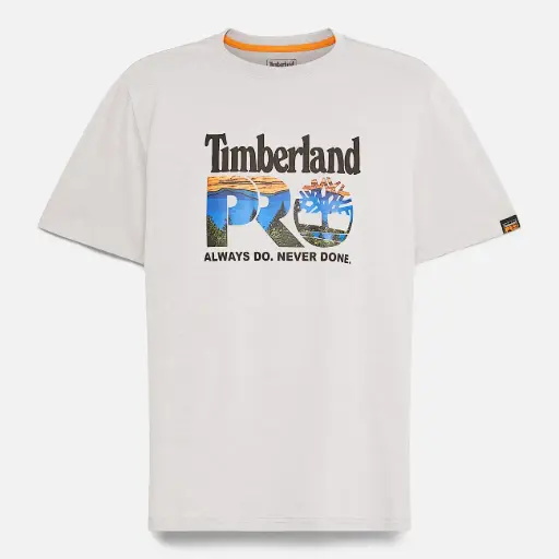 [TBOA6EYK052] Men's Timberland PRO® Core Logo T-Shirt Heather Grey Size XL