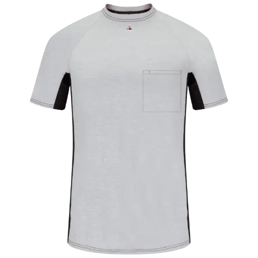 Bulwark-Men's FR Short Sleeve Base Layer with Concealed Chest Pocket