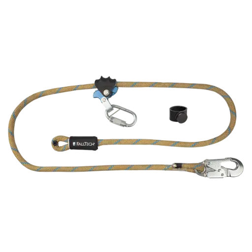 [8180SR] FallTech-APEX Pro Adjustable Wood Pole Fall Restrict Device, Secondary Rope Positioning Lanyard 8180SR
