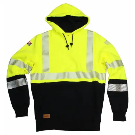 DRIFIRE FR Hi-Vis Hybrid Pullover Sweatshirt Type R Class 3 SWSLHE03